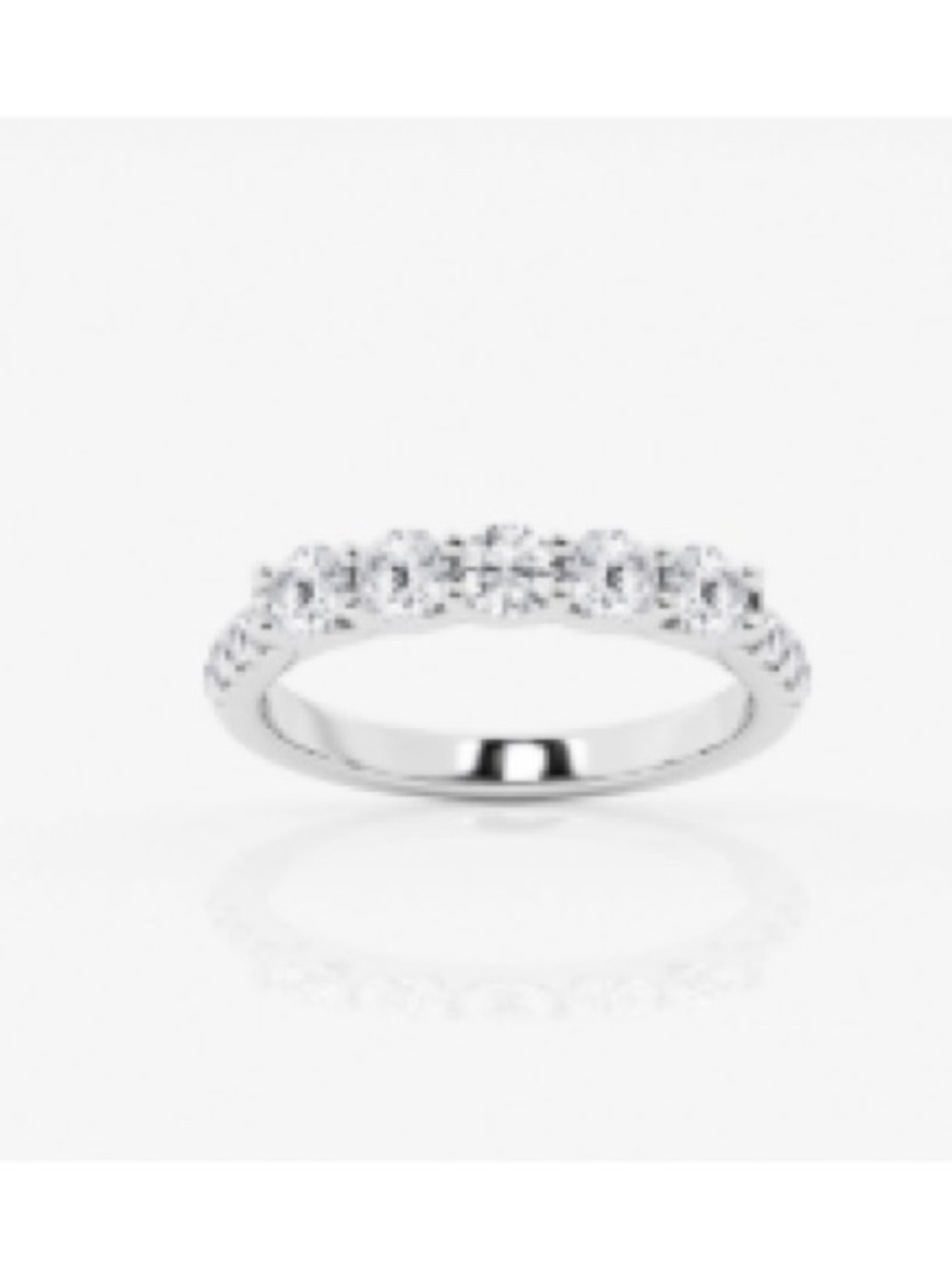 White Diamond Pavé Band Ring - Women's Jewelry
